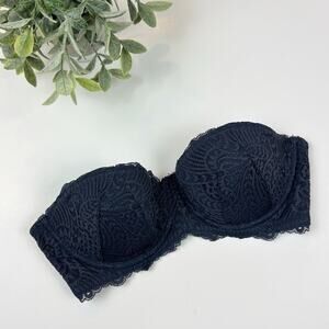 Miiyu Lace Strapless Bra Grey Size 32D